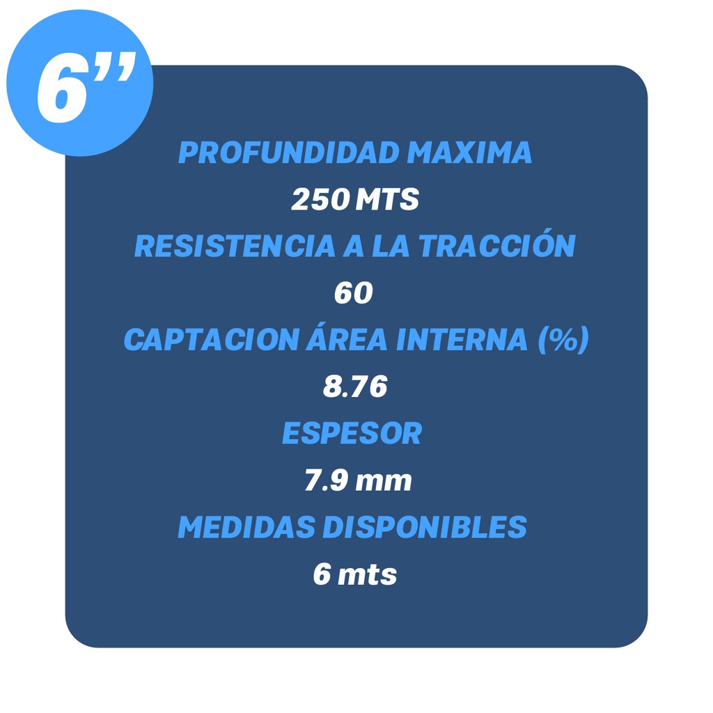 TUBO CASING RANURADO LISO uPVC MOTAQUA MSM CM 6,00" X 0,50 MTS X 1,00 MM