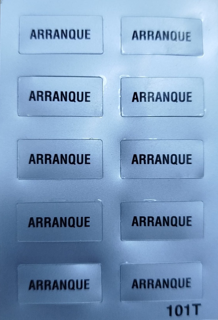 ETIQUETA "ARRANQUE"