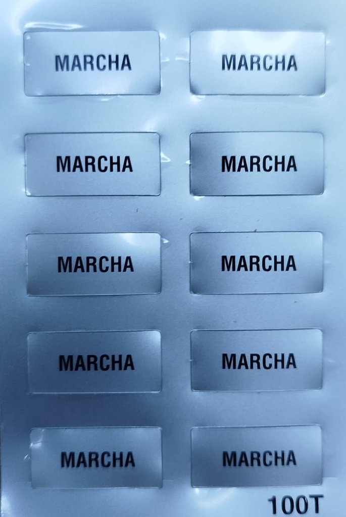ETIQUETA "MARCHA"