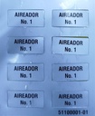 ETIQUETA "AIREADOR N 1"