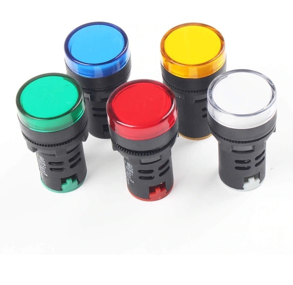 PILOTO LUMINOSO LED  MARCA  CHINT  MOD. ND16-22   COLOR AMARILLO  220V  22MM