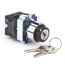 SELECTOR METALICO  3 POSICIONES  C/LLAVE  2NO  MARCA CHINT  MOD. NP2-BG33  22MM