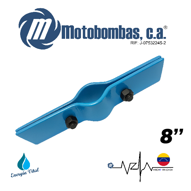 ABRAZADERA A/C SOPORTE DE BOMBA SUMERGIBLE SERIE ISA MOD.  8"
