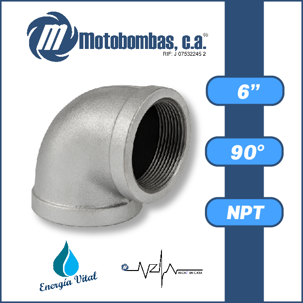 CODO A/C GALVANIZADO SERIE VAR MOD. 90 GRADOS 6"