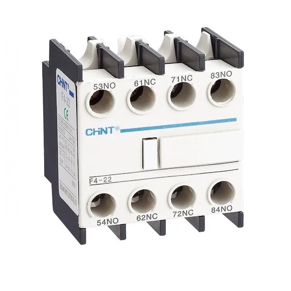 CONTACTO  AUXILIAR MARCA CHINT MONTAJE SUPERIOR 4NA  SERIE NC1 / NC2 MOD. 12/800A