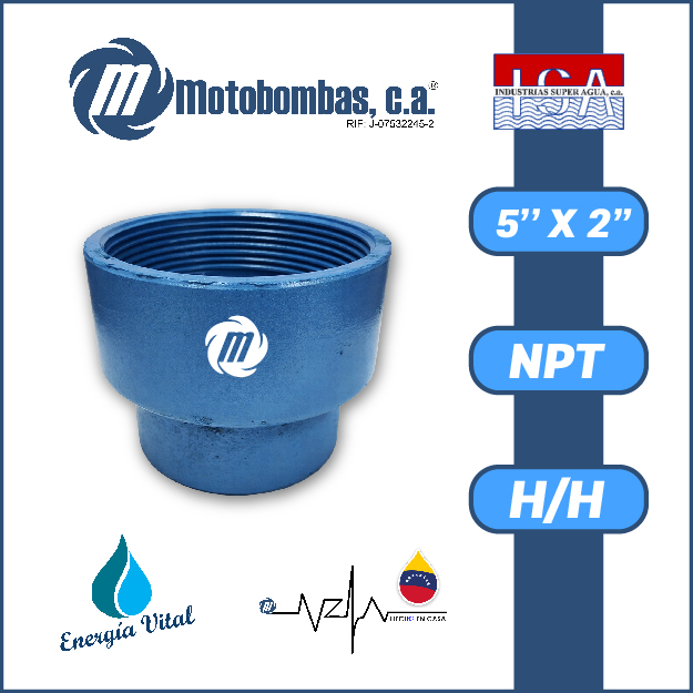 REDUCCION A/C ROSCADA SERIE ISA MOD. H/H  5" X 2"