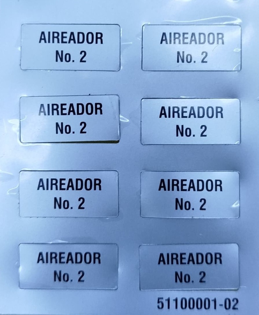 ETIQUETA "AIREADOR N 2"