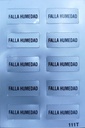 ETIQUETA "FALLA - HUMEDAD"