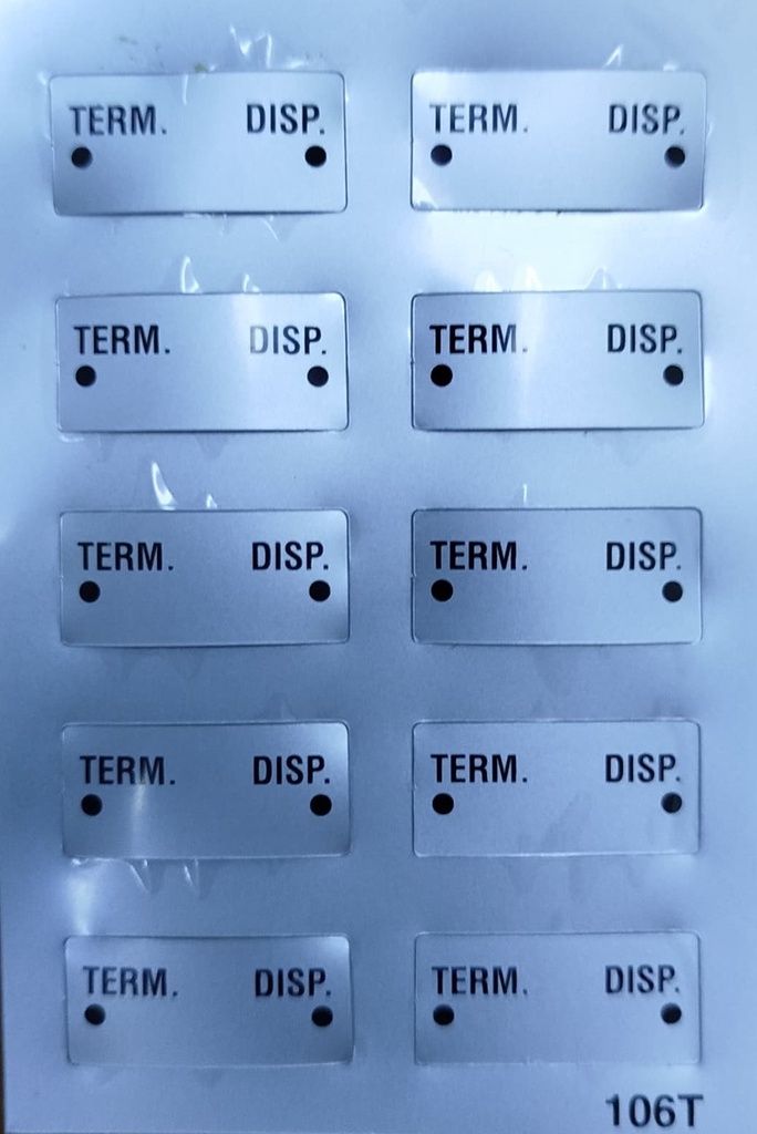 ETIQUETA "TERM. DISP."