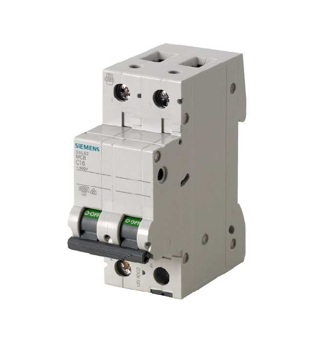 INTERRUPTOR TERMOMAGNETICO SIEMENS 2P 16A (5SL6216-7)