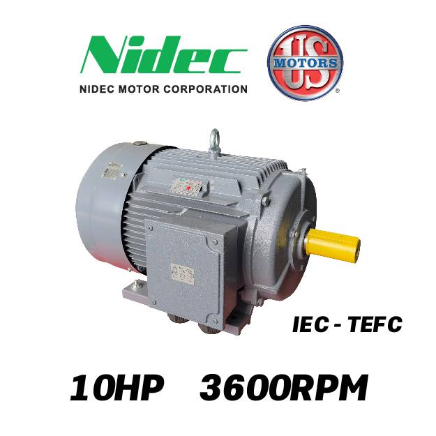 MOTOR HORIZONTAL  10,00HP 3600RPM US MOTORS MELC7E1M / ELC125S 3PH 220-440V 2P SF 1,15 9W DOL 132S2 TEFC IEC-IE2 CI