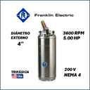 MOTOR SUMERGIBLE TF FRANKLIN  4" SERIE WWELL HT MOD. 2347078602G    5,00HP 3PH/200V/60HZ/2P 3600RPM 3W DOL NEMA4 WF-C                                