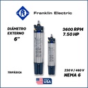 MOTOR SUMERGIBLE TF FRANKLIN  6" SERIE VOLT-X SF MOD. 2363118120     7,50HP 3PH/230-460V/60HZ/2P 3600RPM 3W DOL NEMA6 WF-C