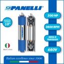 MOTOR SUMERGIBLE TF PANELLI 10" SERIE P1000 MOD. 200,00HP 3PH/460V/60HZ/2P 3600RPM 6W Y-D NEMA8 WF-R