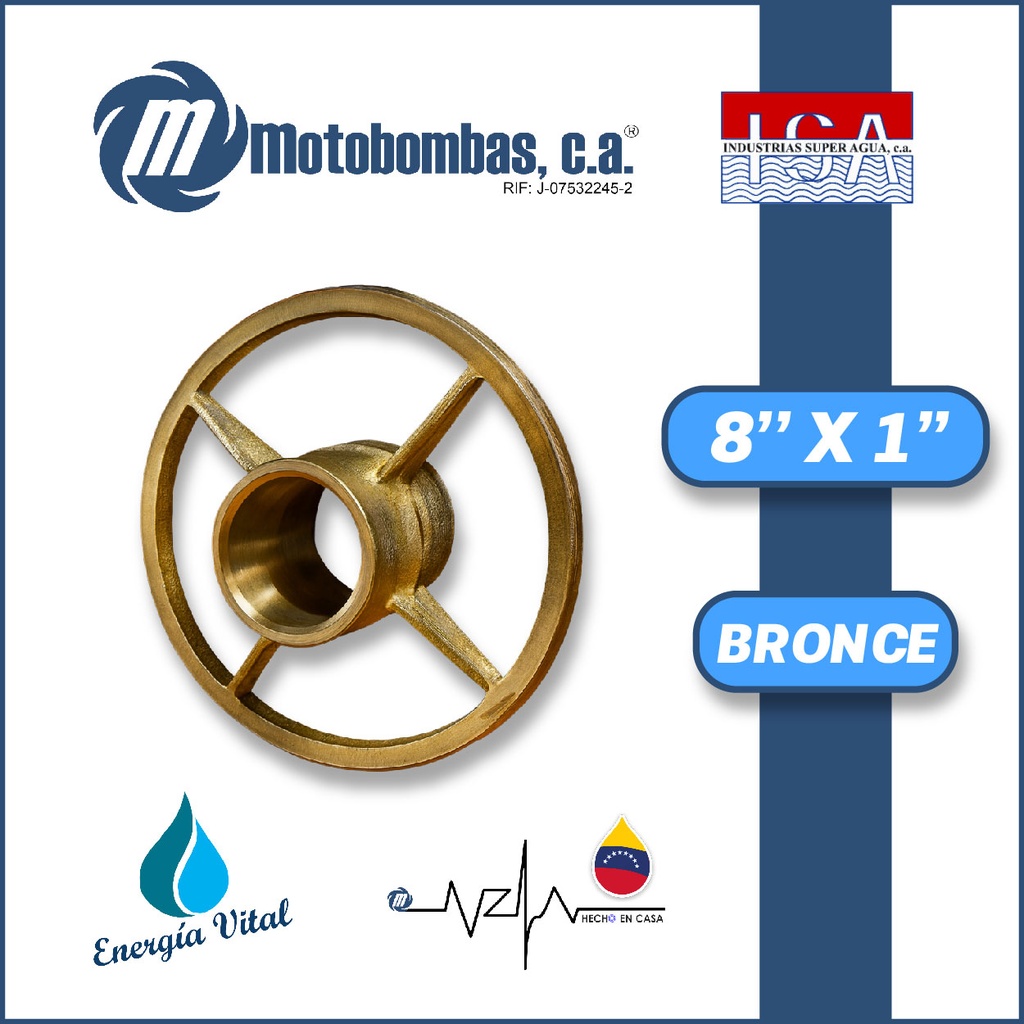 PORTACHUMACERA 8" X 1" BRONCE