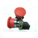 PULSADOR METALICO HONGO ROJO C/RETENCION