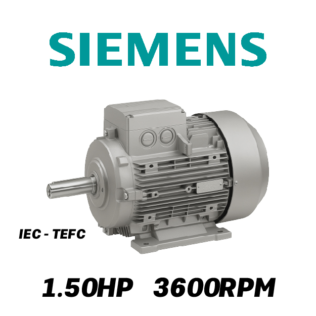 MOTOR HORIZONTAL   1,50HP 3600RPM SIEMENS MS230015 3PH 220-440V 2P SF 1,15