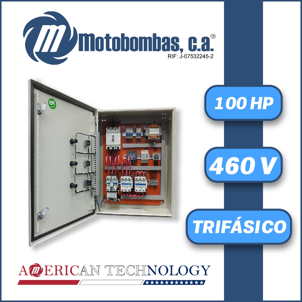 TABLERO DE CONTROL Y POTENCIA TF  P/ MOTOR SUMERGIBLE SERIE MDE MOD. TMDE712431000 100,00HP 3PH/460V ARRANQUE ESTRELLA-TRIANGULO