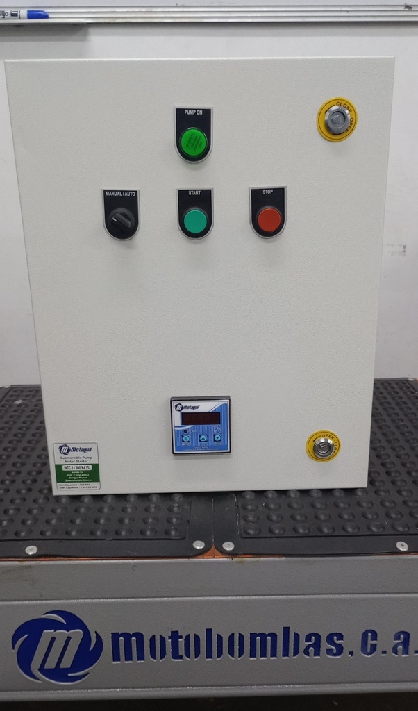 TABLERO DE CONTROL Y POTENCIA INTELIGENTE MOTAQUA MF SERIE MTA MOD. WTC 11 550 K4 VU  5,50HP 1PH/230V ( MOTOR 4")