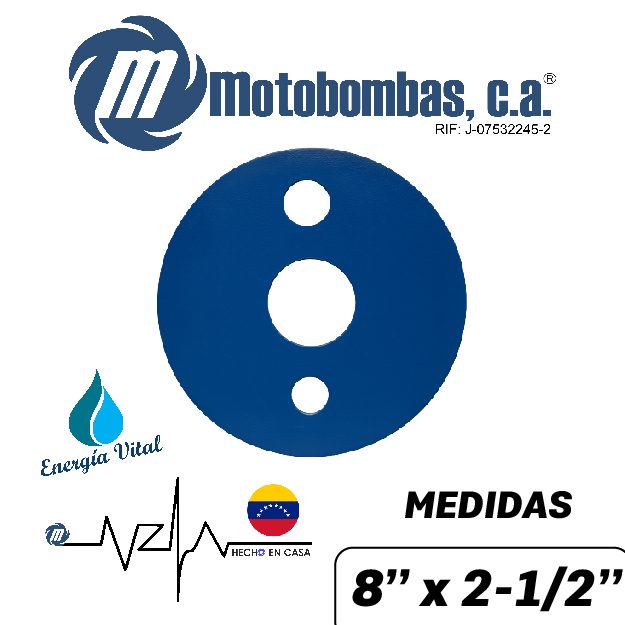 TAPA SANITARIA SERIE ISA MOD.      8" X 2-1/2"