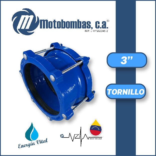 UNION JUNTA DRESSER CON TORNILLO 3"