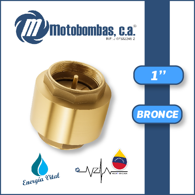 VALVULA  RETENCION    VERTICAL SERIE VAR BRONCE MOD. 1"
