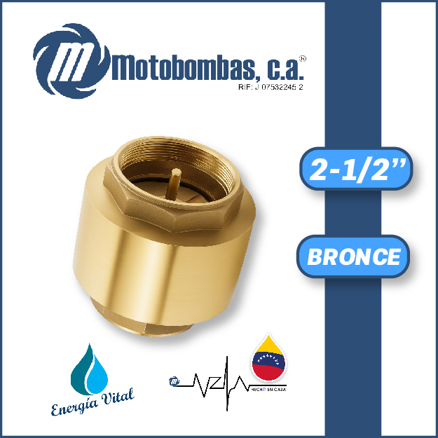 VALVULA  RETENCION  VERTICAL SERIE VAR BRONCE MOD.  2-1/2"