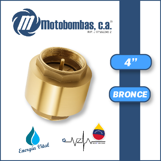 VALVULA  RETENCION  VERTICAL SERIE VAR BRONCE MOD. 4"
