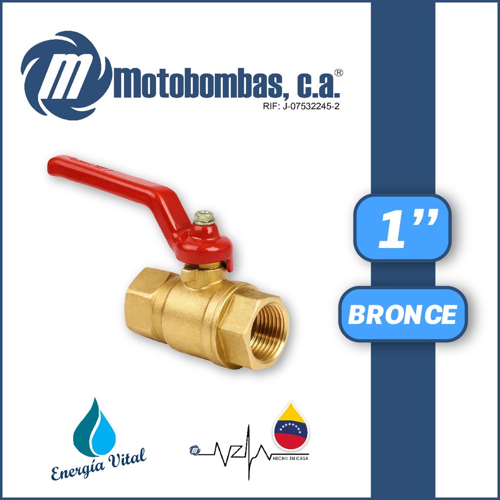 VALVULA DE BOLA         SERIE VAR BRONCE MOD. 1"