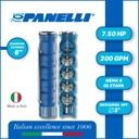 CUERPO SUMERGIBLE PANELLI  6" SERIE REC MOD 140REC20001 200GPM   7,50HP  01ET 3"NPT NEMA6