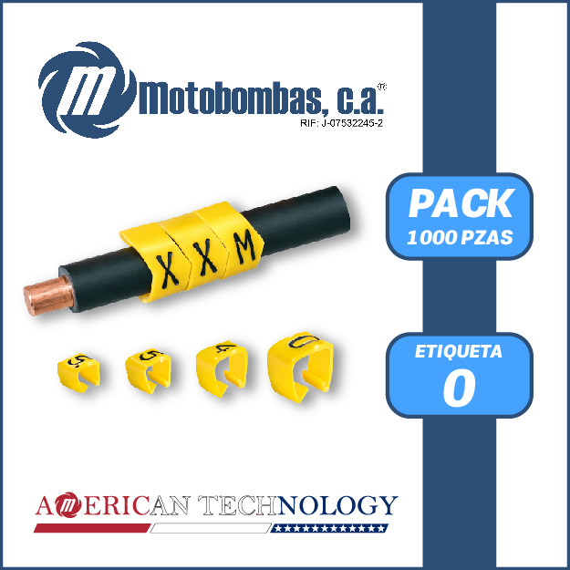 MARCACABLE ANILLO - CERO (0) - PAQUETE DE 1000 PZA