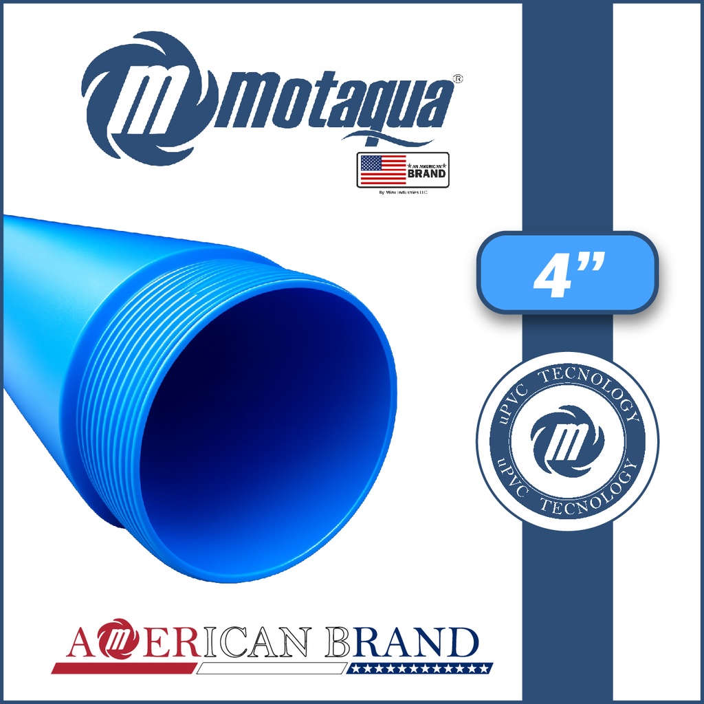 ELEVADOR DE TUBERIA CASING uPVC MOTAQUA 4" TIPO ROSCADO CUADRADA SERIE MKD MOD. ELEVUPVCKD400