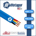 CABLE SUMERGIBLE PLANO MOTAQUA AWG 600V 75C PVC/PVC SERIE MAE MOD.   4X4 (3X4+8)