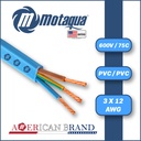 CABLE SUMERGIBLE PLANO PANELLI/MOTAQUA AWG 600V 75C PVC/PVC SERIE MAE MOD.    3X12