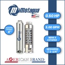 CUERPO SUMERGIBLE MOTAQUA  4"       SERIE MTS MOD. 054TS0509   05GPM   0,50HP 09ET 1-1/4"NPT NEMA4