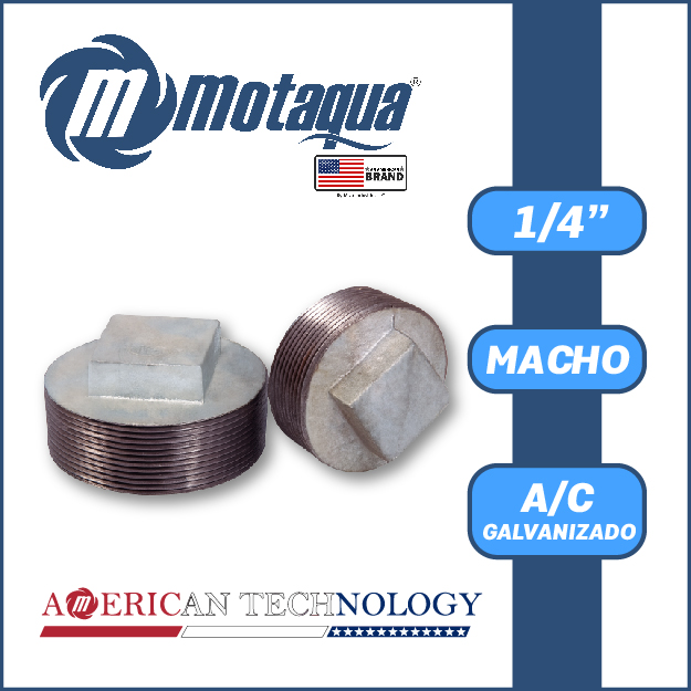 TAPON A/C GALVANIZADO ROSCADO SERIE VAR MOD. M 1/4" 