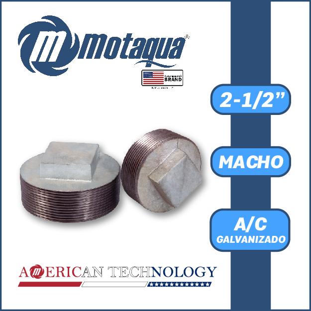 TAPON A/C GALVANIZADO ROSCADO SERIE VAR MOD. M 2-1/2" 