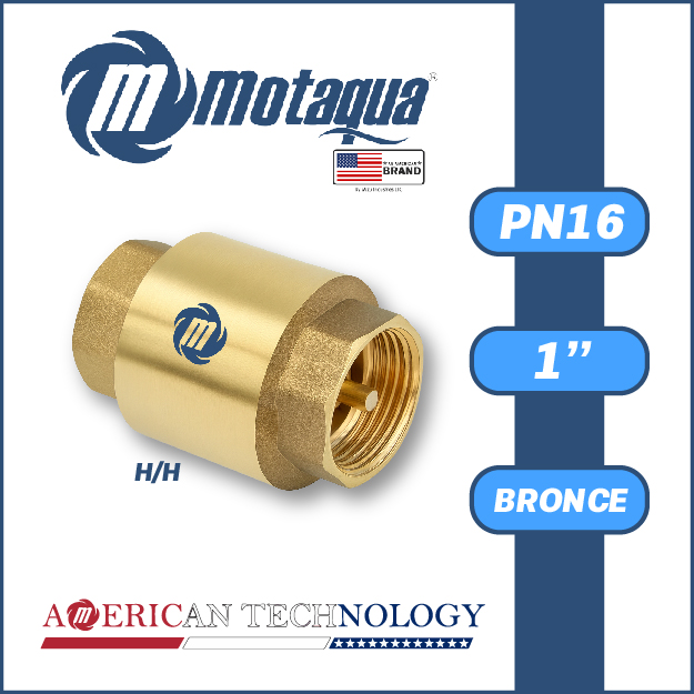 VALVULA  RETENCION    VERTICAL MOTAQUA SERIE MFD PN16 ROSCADA H/H  STD BRONCE A MOD. 1"