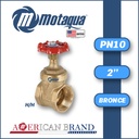 VALVULA COMPUERTA     VASTAGO FIJO MOTAQUA SERIE MFD PN10 ROSCADA H/H STD BRONCE A MOD. 2"