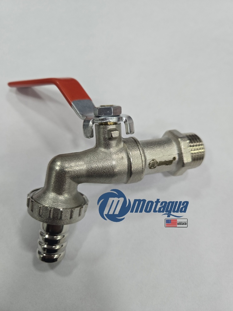 VALVULA DE BOLA       MOTAQUA SERIE MFD PN16 ROSCADA M/M P/MANGUERA STD NIQUELADA A MOD. 3/4"