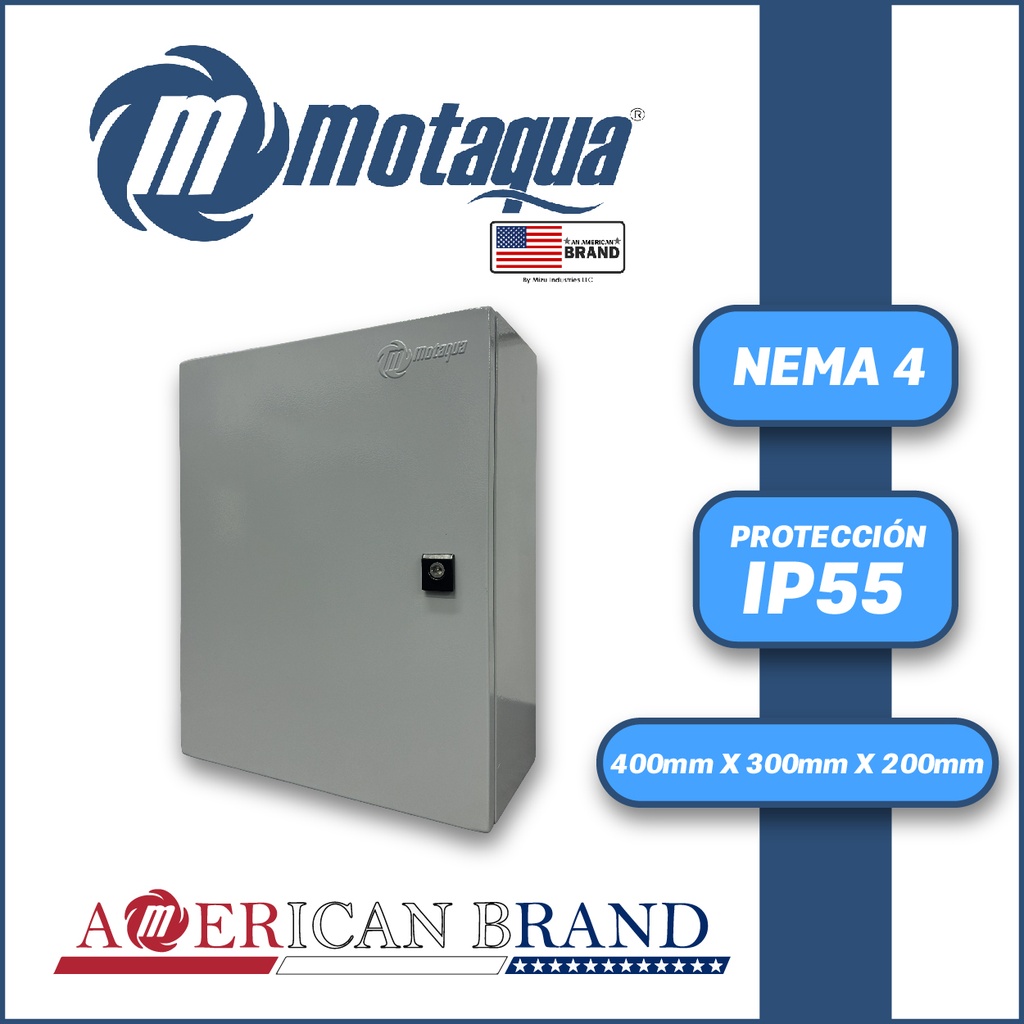 CAJA INDUSTRIAL NEMA 4 MARCA MOTAQUA  SERIE  MUX-A  MOD.  400X300X200