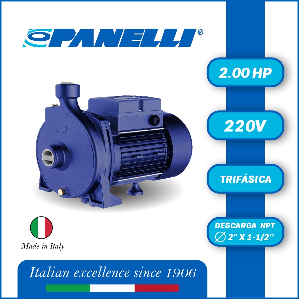 BOMBA MONOBLOCK  PANELLI PSC 40/160A 2,00HP/220V/3PH/60HZ 2" X 1-1/2" NPT 