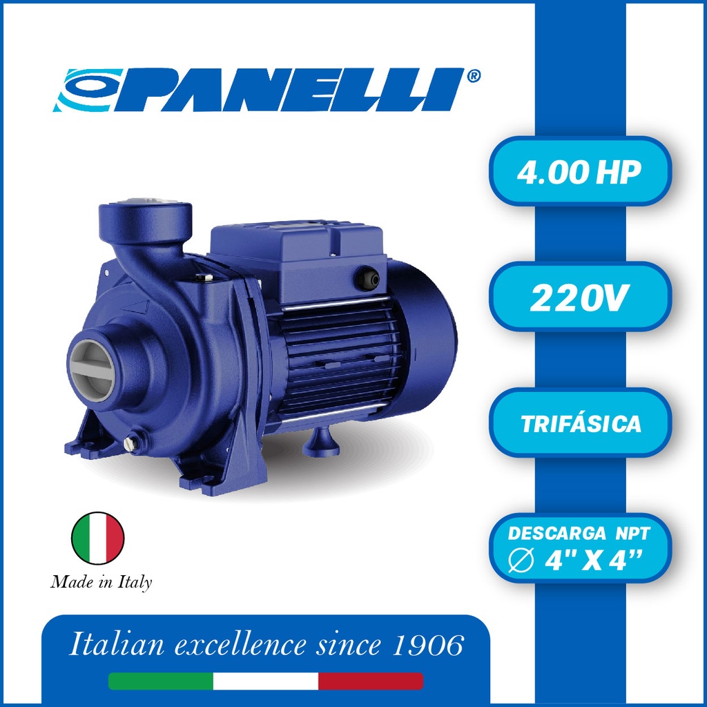 BOMBA MONOBLOCK  PANELLI PSCH 7BR 4,00HP/220V/3PH/60HZ 4" X 4" NPT