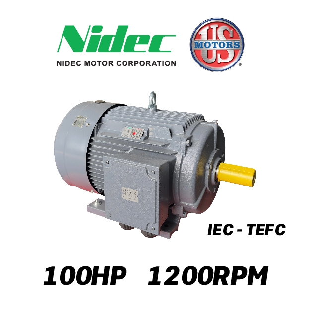 MOTOR HORIZONTAL   100,00HP 1200RPM US MOTORS MELC75E3M/ELC157S 280M 3PH 220-440V 6P SF 1,15 3W DOL TEFC IEC-IE2 CI