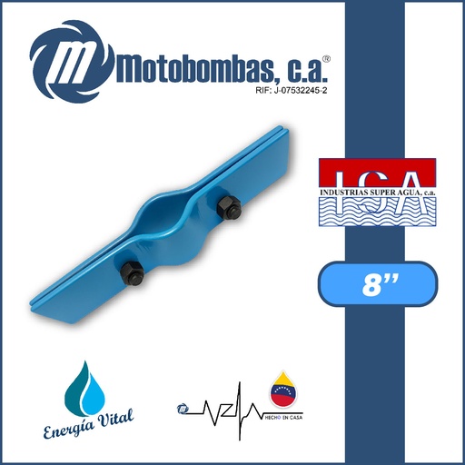 [3753ISA-8-0000] ABRAZADERA A/C SOPORTE DE BOMBA SUMERGIBLE SERIE ISA MOD.  8"