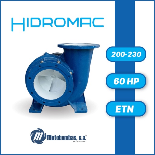 [5125HDM-I3160600-0000] BOMBA EJE LIBRE HIDROMAC ETN 200-230 STD P/E  DE 60HP