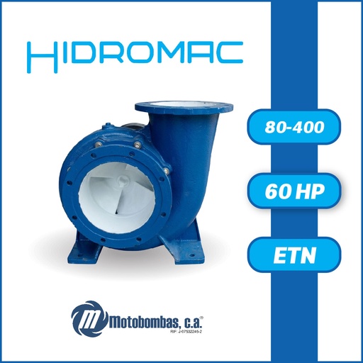 [5125HDM-3160600-0000] BOMBA EJE LIBRE HIDROMAC ETN 80-400 STD P/E  DE 60HP