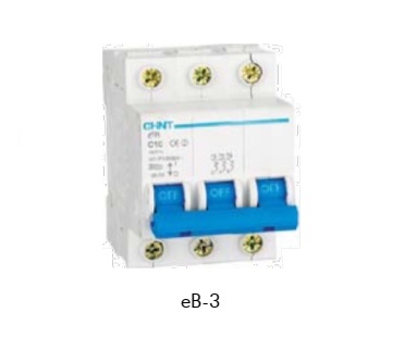 [6475CHT-eB-3-C06] BREAKER TERMOMAGNETICO 3P MARCA CHINT SERIE eB-3 MOD. 6A