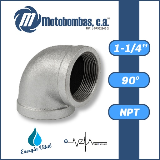 [3805VAR-CODO9R012H012H-1020] CODO A/C GALVANIZADO SERIE VAR MOD. 90 GRADOS  1-1/4"
