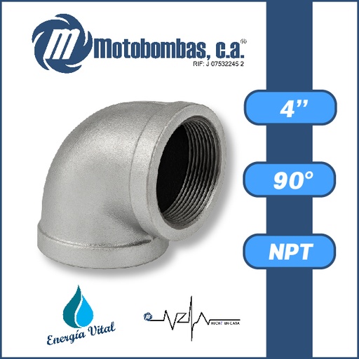 [3805VAR-CODO9R040H040H-1020] CODO A/C GALVANIZADO SERIE VAR MOD. 90 GRADOS 4"